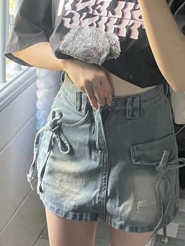 Product Review of Chân váy jean nữ fom dáng chữ A, có nơ thắt xinh dáng tiểu thư MS002 from L** T** T** H**n 1
