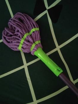 Product Review of VeryGood- Magic Mop Cleaning Tool Rotating Paint Iron Rod Mop Self Wist Water Suction Handle Stainless Stee map  floor from J**e 2