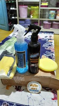 Product Review of Jacks Paket Ampuh ( Perawatan Mobil Efektif Hilangkan Jamur Kaca dan Pelindung Kaca Mobil ) All Varian 250 ML Spons dan Kain Microfiber from A**u 2