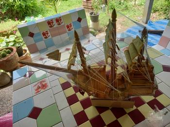 Product Review of เรือสำเภาทอง ทำจากไม้สักลงสีเงาขนาดไซส์​A,B,Cรายละเอียด​ข้างล่างคะ from N**g 5**9 💰** 1