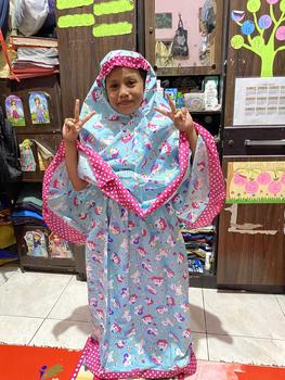 Product Review of SET MUKENA SEJADAH ANAK - MUKENA SAJADAH ANAK 6-9TH Muslim Motif Setelan from S**h A**i 2