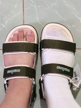 Product Review of Giày Sandal Nữ Quai Ngang Đế Êm Chống Trơn, Dây Dù, Màu Xanh Rêu Size 36-40 - Sandani Quai Hậu depnuhottrend 2025 DéP Shoes from N**h 0