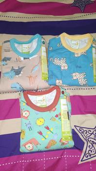 Product Review of 3 PCS BAJU BAYI velvet junior kancing pundak size S M L ( 1 SET ISI 3 stel ) Beby Parsel from N**a W**i 1