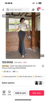 Product Review of Chân Váy Maxi Dáng Đuôi Cá - Tharo Clothing [VAY00026] from C**h 0