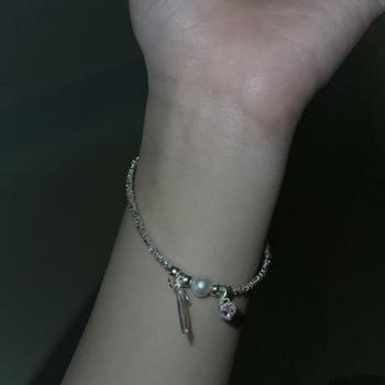 Product Review of Lắc tay đá vỡ charm nơ tim cực xing vòng  tay nữ vòng  tay from v**w 1