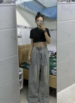 Product Review of Quần Jeans Ống Rộng Phong Cách Hàn Quốc KARA 498- Chất vải dày dặn, thoải mãi, dễ phối đồ from n** đ** n** t**n g**g 1