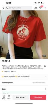 Product Review of Áo Phông Ngắn Tay, Màu Đỏ, Dáng Rộng Vừa Vặn, Hàng Mới Về 2024, Áo Nữ, Thiết Kế Năm Sinh Rồng, Quần Áo Năm Mới, Áo Phông Cổ Thuyền from Y**8 0