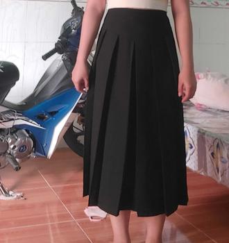 Product Review of Chân Váy Sếp Ly Cạp Cao Dáng Dài 80cm from T** N**n ** 0