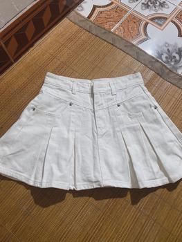 Product Review of (S-XL) Chân váy vải jean xếp li xoè kiểu có lót trong CV800 thông thường giặt bằng nước lạnh from H**h 1
