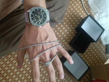 Product Review of Đồng hồ cơ nam T.Winner - Thiết kế skeleton lộ máy - Tặng kèm dây đeo hoặc vòng cuff titan Đeo Tay Watch from i**z đ** c**t d** 3