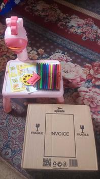 Product Review of Meja Belajar Projector Painting Meja menggambar Anak Mainan Furniture Edukasi Melukis Mewarnai Anak SPEEDS 025-3 from I**n 1**0 0