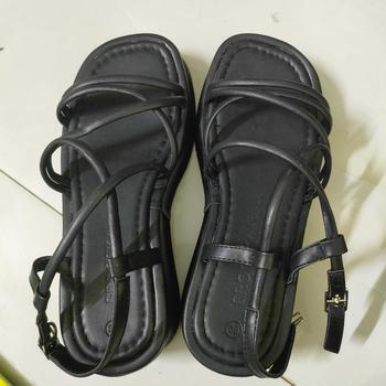 Product Review of EROSSKA - Giày sandal nữ đế xuồng dây quai mảnh cao 6cm màu nude - SB014 from N**n L**n 1