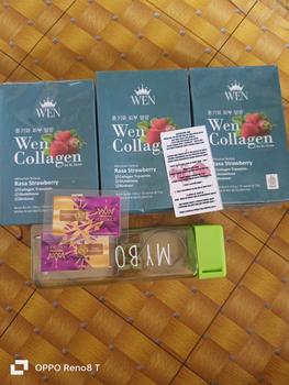 Product Review of 3 BOX WEN COLLAGEN STRAWBERRY BPOM from e**i 0