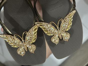 Product Review of Dép xỏ ngón nữ charm BỨM GOLD đế cao su mũi vuông phong cách thời trang dễ thương thanh lịch Shoes DéP GiàY from T**h 0