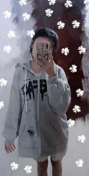 Product Review of Áo nỉ hoodie form rộng tay bồng phối vai Nữ Top Women in 2 mặt - Chữ Chảy from n**n 0