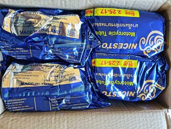 Product Review of ยางในรถมอเตอร์ไซค์ Motorcycle ไนท์สโตนยางไทย100% ชุดละ 10 เส้น from ห**ย ใ**ง 0