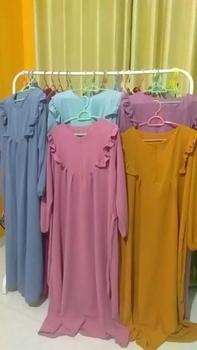 Product Review of GAMIS SAMIRA CRINKLE AIRFLOW TERBARU LD 110CM // GAMIS WANITA muslimAH CRINKLE AIRFLOW muslim panjang wudhu Dress  Syari Polos Hitam Cantik Nyaman Menyusui Pink Dewasa Simple Maxi Dewasa Simple Remaja Mewah Kondangan Pesta from M**5 0