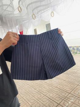 Product Review of Quần short nữ BIGSIZE Banamo quần sooc kẻ sọc cạp cao tone dáng phong cách trẻ trung Hàn Quốc 9002 from n**p 2