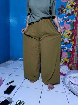 Product Review of Isi 3 pcs - Kulot crinkle jumbo bb 85 cocok buat ibu hamil- Celana bumil big size kringkel airflow premium from c**i 2