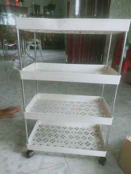 Product Review of ￼Kệ đựng đồ đa năng 4 tầng có bánh xe đẩy chuyên dụng cho spa, phòng tắm, bếp chất liệu inox cao cấp Kitchen Nhà Bếp from B** H** ** ** 0