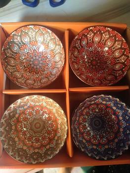 Product Review of 4pcs Ceramic Handicraft Bowl Set Kitchen Dinnerware Plate Gift Souvenir Oven Tableware from m**a j**r 2