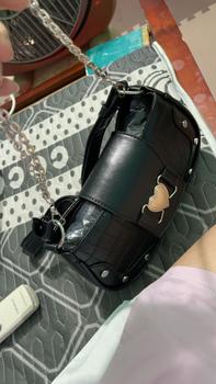 Product Review of Túi đeo chéo đeo vai kẹp nách dây xích phối trái trim TBB80 Bag Nữ Đeo Chéo Kem Da from N**c T**m 2