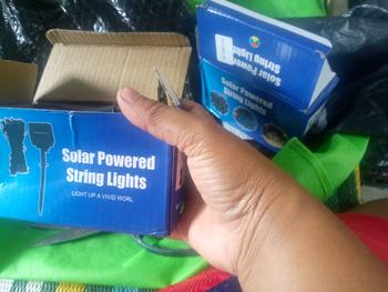 Product Review of 10 Meter Solar Powered Waterproof Black Line Wire Christmas Lights Outdoor Indoor Used from j**o 1