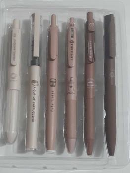 Product Review of 6Pcs/Set Coffee Cappuccino Mocha cafe latte Kawaii Gel Pen Color Highlighter Set School Students Writing Pens Lot Ins Korean Japanese Kawaii School Stationery Supply kids gift from 𝓬**𝓼 3