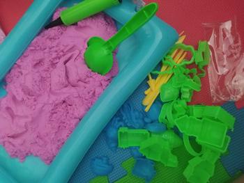 Product Review of 1KG Kinetic Sand Set Magic Sand Play Space Sand Toy For Kids Kinetic Motion Sand Beach Toy For Baby from I**a 2