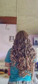Product Review of lace front wig rambut palsu wanita dewasa panjang 70 cm curly/kriting . 2301Lf pirang from I**n 1