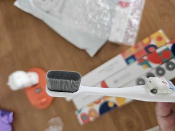 Product Review of แปรงสีฟันเส้นใยนุ่ม ดีไซน์การ์ตูนน่ารัก ซานริโอ คุโรมิ เหมาะสำหรับนักเรียนและผู้ใหญ่ ขนแปรงละเอียด แปรงสีฟันเพื่อความสะอาด แปรงสีฟันคู่ from 🐹**a 0