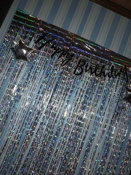 Product Review of Rainbow Foil Curtain Partyneeds 2meter Silk Foil Curtain Backdrop Birthday Party Decoration Sequin Wall Banner Ornaments from 🕷** 0
