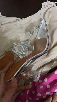 Product Review of (FORM NHỎ- LẤY LÊN 1 SIZE)Giày cao gót phale đá mặt trời bít mũi 9cm/7cm HALEY STORE mika trong suốt đi chơi đi tiệc đi làm đám cưới kỉ yếu from t**e 0