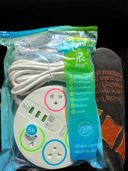 Product Review of (รับประกัน 2 ปีเต็ม) ปลั๊กไฟ ปลั๊ก มีUSB 2300W รางปลั๊กไฟ ปลั๊กUSB ปลั๊กพ่วง ปลั๊กอเนกประสงค์ หัวชาร์จUSB from K**n 0