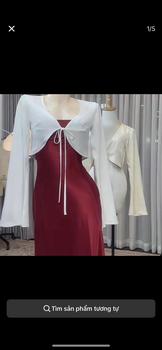 Product Review of silkdressvn Áo Khoác Lụa Cách Điệu Tay Loe Xinh Xắn from t**3 0
