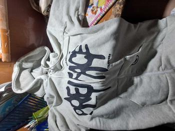 Product Review of Áo nỉ hoodie form rộng tay bồng phối vai Nữ Top Women in 2 mặt - Chữ Chảy from ** 1