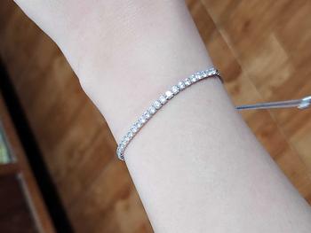 Product Review of Lắc tay bạc Ý 925 mạ vàng trắng kiểu dáng dây rút DUYSON SILVER, vòng tay nữ bạc xi kim đính đá CZ 5A  cao cấp [LTXK2] from q**9 2