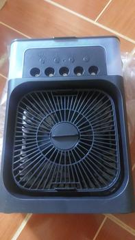 Product Review of พัดลมปรับอากาศ Fan Air Mini พัดลมขนาดพกพา พัดลมทำความเย็น มีช่องทำความเย็นสามารถใส่น้ำแข็งพ่นไอเย็นได้ ขนาดความจุมากถึง 600 มิลลิลิตร พัดลมไอน้ำปรับความแรงได้ 3 ระดับ แอร์ส่วนตัวไซส์มินิ พกพาสะดวก from เ**ู 1