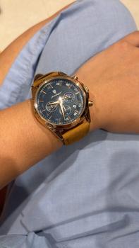 Product Review of Men Quartz Watch Luxury Sports Waterproof Chronograph Luminous Date Man Wristwatch Business Leather Men's Watches Clock from 🌀**🌀 2