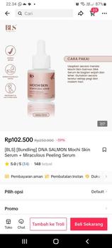 Product Review of [Beauty Lux Skin] [2pcs] DNA SALMON Mochi Skin Serum + Miraculous Peeling Serum | Perawatan Tanda Penuaan Anti Aging Eksfoliasi Pencerah Wajah from u**4 0