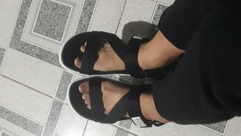 Product Review of Sandal Buenas 2828 nam nữ đế cao 3cm nhẹ êm - dép quai hậu quai chéo đi học, đi làm, đi chơi from Q** C**i 1