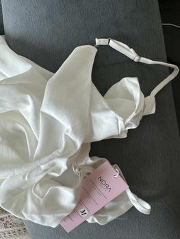 Product Review of NORA Đầm Suông Lai Bèo MS 39K196 Chất Liệu Lenin Màu Trắng Dành Cho Nữ from P**💕 0