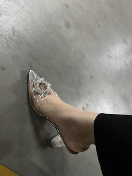 Product Review of (FORM NHỎ- LẤY LÊN 1 SIZE)Giày cao gót phale đá mặt trời bít mũi 9cm/7cm HALEY STORE mika trong suốt đi chơi đi tiệc đi làm đám cưới kỉ yếu from L**e 2
