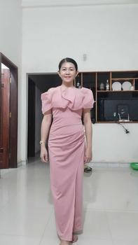 Product Review of Váy Thiết Kế VQLADY D3 dành cho Nữ Đầm thiết kế nhún ôm đính ngọc  chất Thun ( Có Màu Đỏ , Trắng , Đen , Xanh , Hồng ) phù hợp đi chơi và đi dự tiệc Dress Nhung Voi Sen aline  dress váy  đỏ from 🗣**A 1