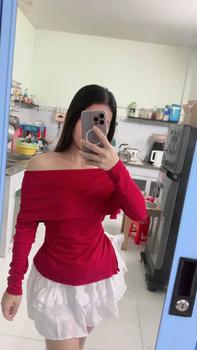 Product Review of Sét đồ nữ 2 món áp chất thun nhũ phối viền ren kèm chân váy nhung xinh xắn from D**g x**2 0