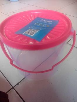 Product Review of PACIFIC Sealware Bulat Toples Plastik 3.5 Liter Alexa Food Container Wadah Makanan PAC-SEALWARE Varian Warna gagang hijau from d**😛 1