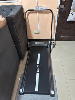 Product Review of Folding Electric Treadmill with Armrests & Remote Control, Speeds 1-10km/h - 3.5HP Step Machine, 3 Year Warranty 3.5HP electric treadmilll exercise,1-10KM/H Different speed adjustment walking pad foldable treadmill, LED Electric from L**e G**a 1