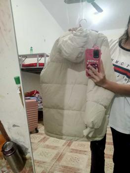 Product Review of Áo phao béo nữ có mũ chất Poly Cotton Trơn Trần Bông Siêu Ấm, Áo Phao Béo Nữ Hàn Quốc 2023 from i** k**♡ 1
