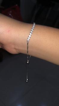 Product Review of Lắc tay bạc Ý 925 mạ vàng trắng kiểu dáng dây rút DUYSON SILVER, vòng tay nữ bạc xi kim đính đá CZ 5A  cao cấp [LTXK2] from e**u 0