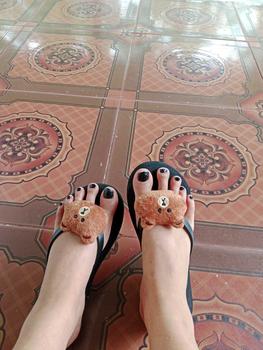 Product Review of DÉP KẸP GẤU  CUTE - HÀNG QC - DÉP NỮ - DéP Shoes Women dep hot kieu xỏ vip quai ngang hoa from ᥫ** 0